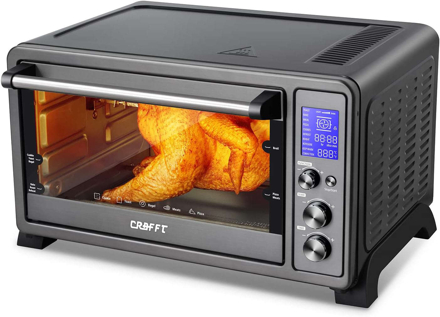 CRAFFT Large 6Slice Convection Toaster Oven Countertop